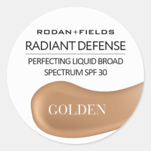 Rodan en Fields Radiant Defense Stickers   Gouden