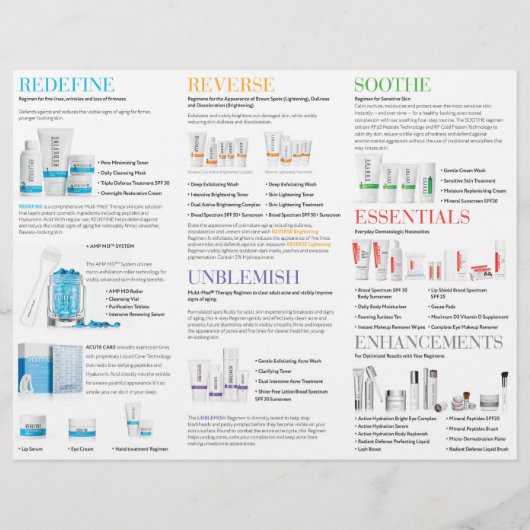 Rodan en Fields Tri-Fold Brochure (Achterkant)