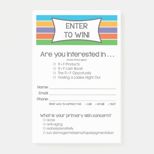 Rodan + Geïnspireerde velden invoeren om advertent Post-it® Notes (Voorkant)