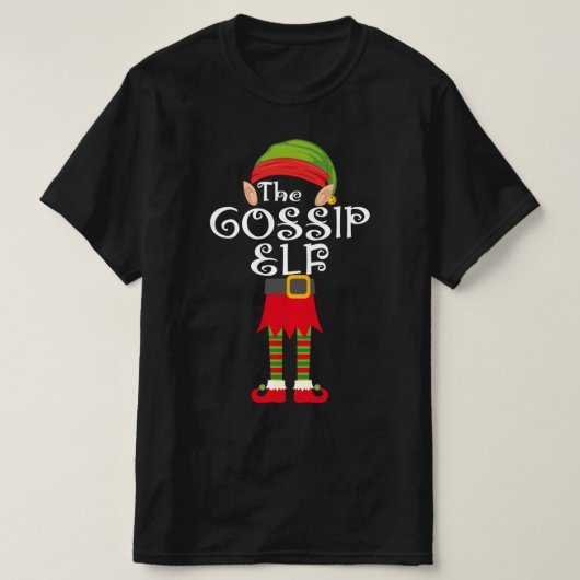 roddel elf familie voor kerstmis t-shirt (Design voorkant)