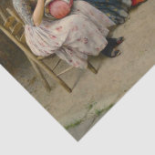 Roddel in de tuin (Italiaanse scène) Tissuepapier (Detail)