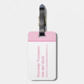 Roddel meisje make-up patroon bagagelabel (Achterkant verticaal)