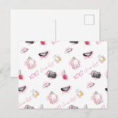 Roddel meisje make-up patroon briefkaart (Voorkant / Achterkant)