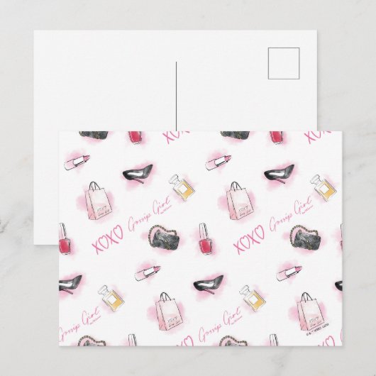 Roddel meisje make-up patroon briefkaart (Voorkant / Achterkant)