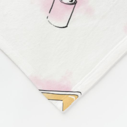 Roddel meisje make-up patroon fleece deken (Hoek)