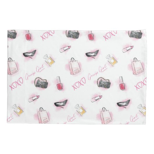 Roddel meisje make-up patroon kussensloop (Achterkant)