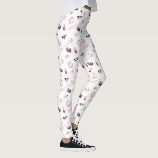 Roddel meisje make-up patroon leggings (Rechts)