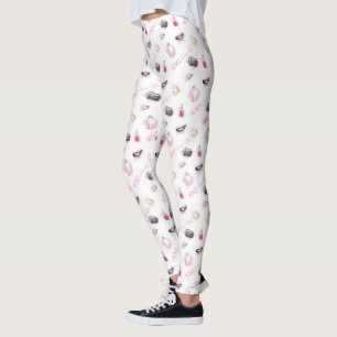 Roddel meisje make-up patroon leggings