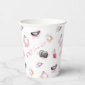 Roddel meisje make-up patroon papieren bekers (Achterkant)