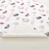 Roddel meisje make-up patroon sherpa deken (3/4)