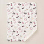 Roddel meisje make-up patroon sherpa deken (Voorkant)