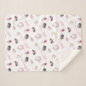 Roddel meisje make-up patroon sherpa deken (Voorkant (horizontaal))