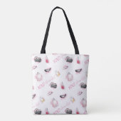 Roddel meisje make-up patroon tote bag (Achterkant)