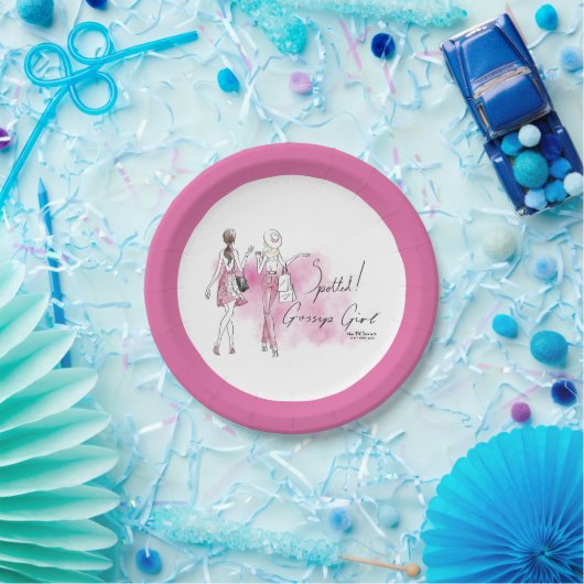 Roddelmeisje - gespot! papieren bordje (Feest)