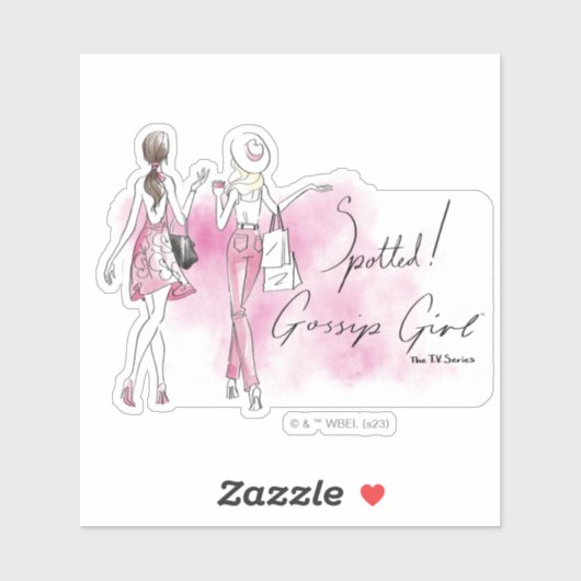 Roddelmeisje - gespot! sticker (Vel)