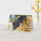 RODDELVARKENS VERJAARDAG GROET KAART (Gele Bloem)