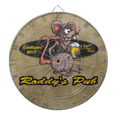 Roddy Rat Cartoon Rat Fink Graphic Beer Pub Bar Dartbord (Voorkant)