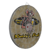 Roddy Rat Cartoon Rat Fink Graphic Beer Pub Bar Dartbord (Voorkant Links)