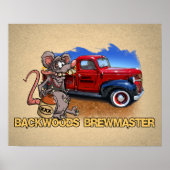 Roddy Rat Fink Style Moonshine Brewmaster Cartoon Poster (Voorkant)