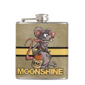 Roddy Rat Fink Style Moonshine Logo Heupfles (Voorkant)
