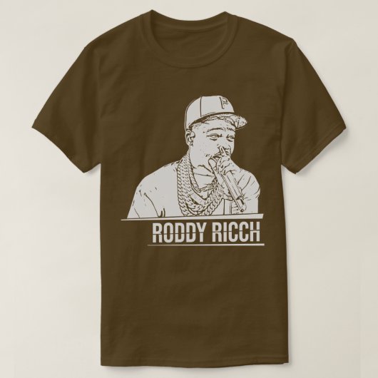 Roddy rich White retro T-shirt (Design voorkant)