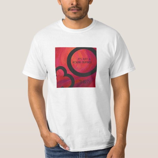 Rode 30 Decade Verjaardag T-shirt (Voorkant)