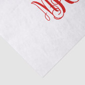 Rode 3 Initiële Wijnstok Script Monogram Doe-het-z Tissuepapier (Detail)