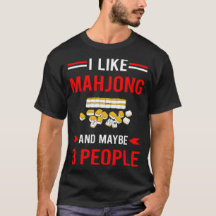 Rode 3 Personen Mahjong Majong Mah Jong Mah Jongg T-shirt