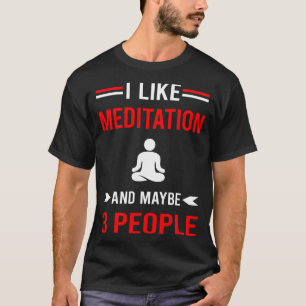 Rode 3 Personen Meditatie Zen T-shirt