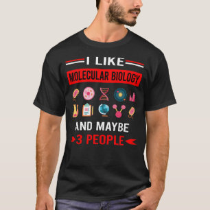 Rode 3 Personen Moleculaire Biologie Bioloog T-shirt