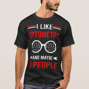 Rode 3 Personen Optometrie Optometrist T-shirt