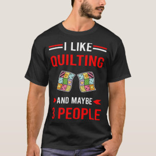 Rode 3 Personen Quilten Quilt Quilter T-shirt