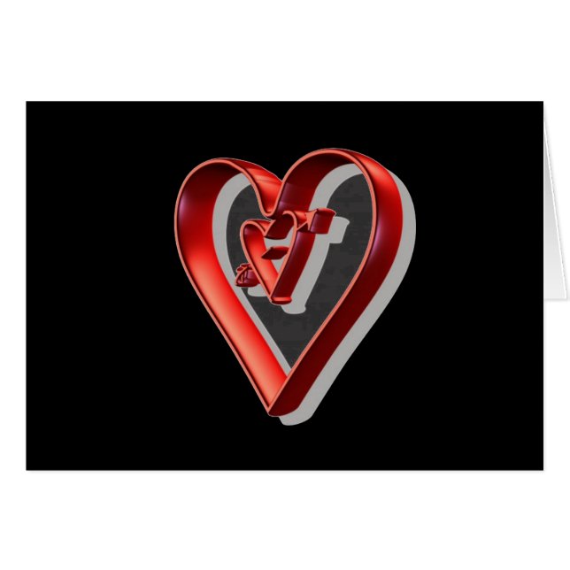 Rode 3D harten (Voorkant Horizontaal)