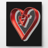 Rode 3D harten Fotoplaat (Voorkant)