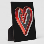 Rode 3D harten Fotoplaat (Zijkant)