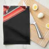 Rode 3D harten Theedoek (Quarter Fold)