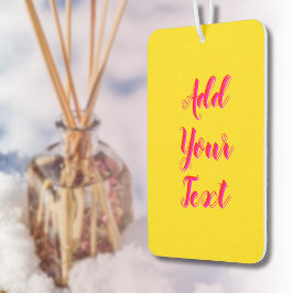 Rode 3D Magenta Moderne Naam Funny Goldenrod Luchtverfrisser