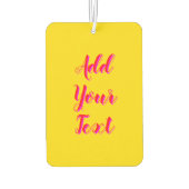 Rode 3D Magenta Moderne Naam Funny Goldenrod Luchtverfrisser (Achterkant)