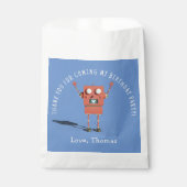 Rode 3D robot kinderen verjaardagsfeestje dank u Bedankzakje (Voorkant)