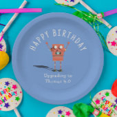 Rode 3D robot kinderen verjaardagsfeestje Papieren Bordje