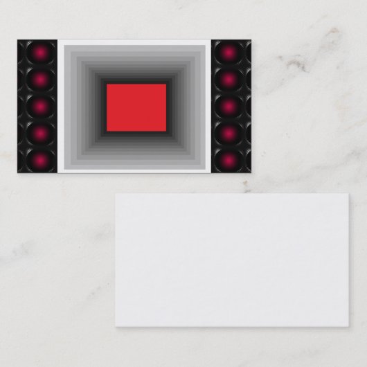 Rode 3D-verlichting ongewoon Visitekaartje 1 (Voorkant / Achterkant)