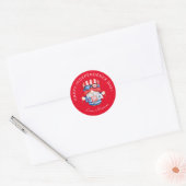 Rode 4 juli kabouter onafhankelijkheidsdag favorie ronde sticker (Envelop)