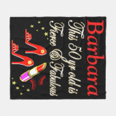 RODE 50 EN FANTASTISCHE GEPERSONALISEERDE FLEECE D DEKEN (Voorkant (Horizontaal))