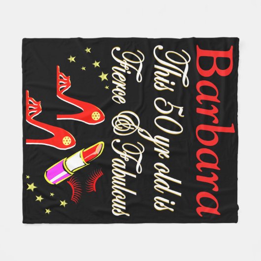 RODE 50 EN FANTASTISCHE GEPERSONALISEERDE FLEECE D DEKEN (Voorkant (Horizontaal))