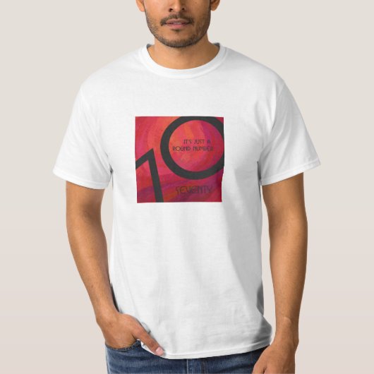 Rode 70 Decennium Verjaardag T-shirt (Voorkant)