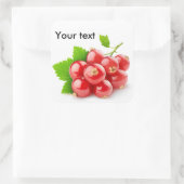 Rode aalbessen vierkante sticker (Tas)