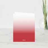 Rode Aangepaste Foto Afstuderen met Bericht Bedankkaart (Achterkant)