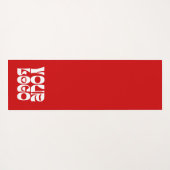 Rode aangepaste Logo promotiebedrijf Yogamat (Achterkant (horizontaal))