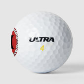 Rode aangepaste monogram Initialen touwrand Golfballen (Logo)
