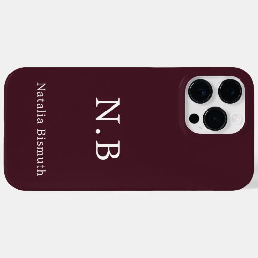 Rode aangepaste naam Case-Mate iPhone case (Achterkant (horizontaal))